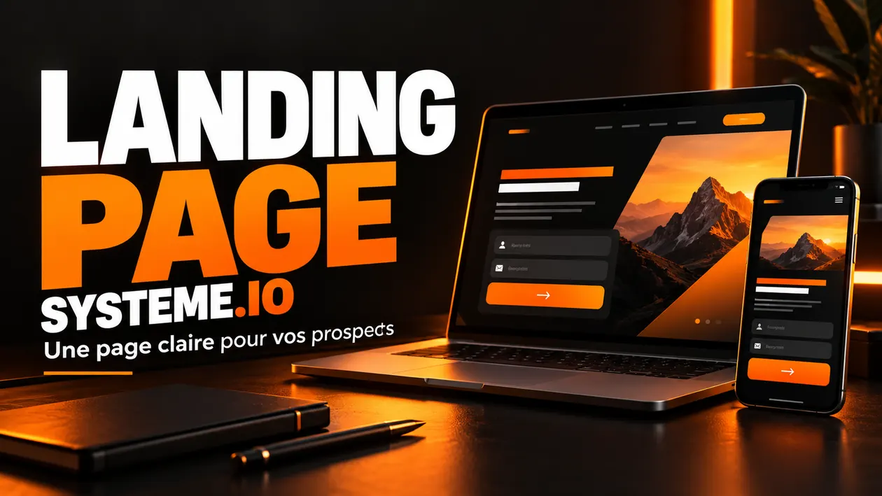 I will create your professional capture page or landing page on Systeme.io