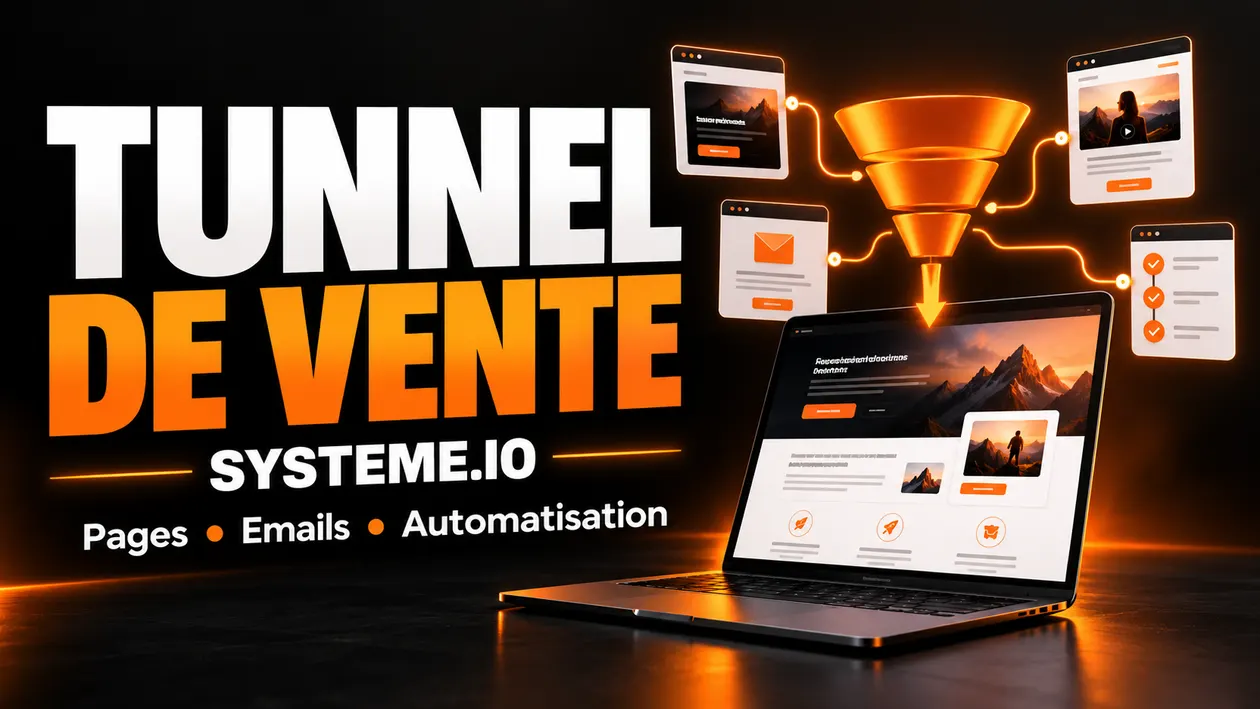 I will create your sales funnel on Systeme.io with pages and automations